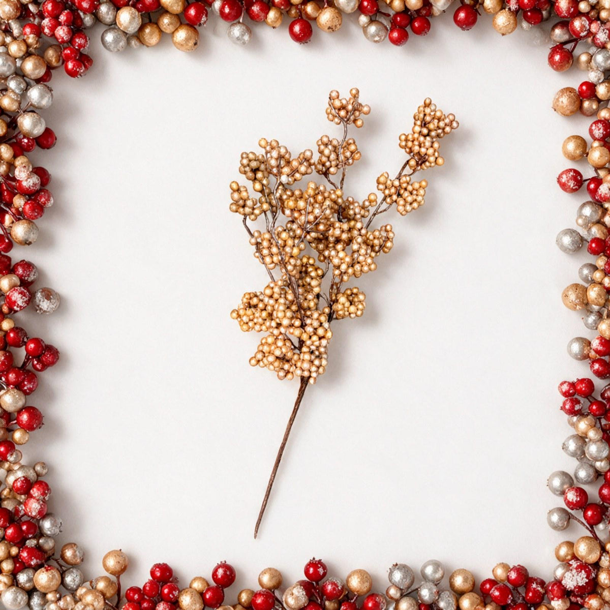 Pear Berry Bush Artificial Christmas Berry Pick Stem
