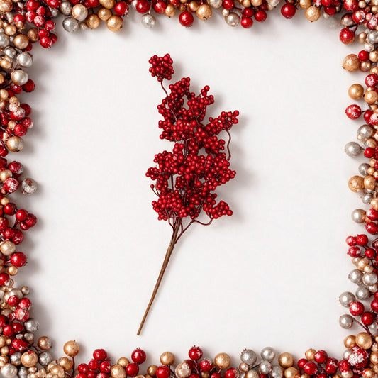 Artificial Christmas Berry Pick Stem Decoration